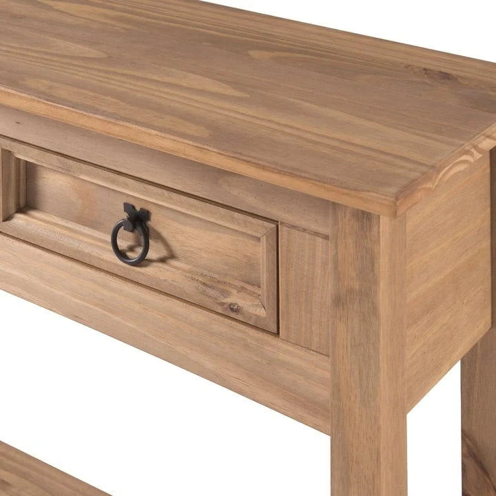 Wood Hall Table Console 3 Drawers