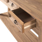 Wood Hall Table Console 3 Drawers