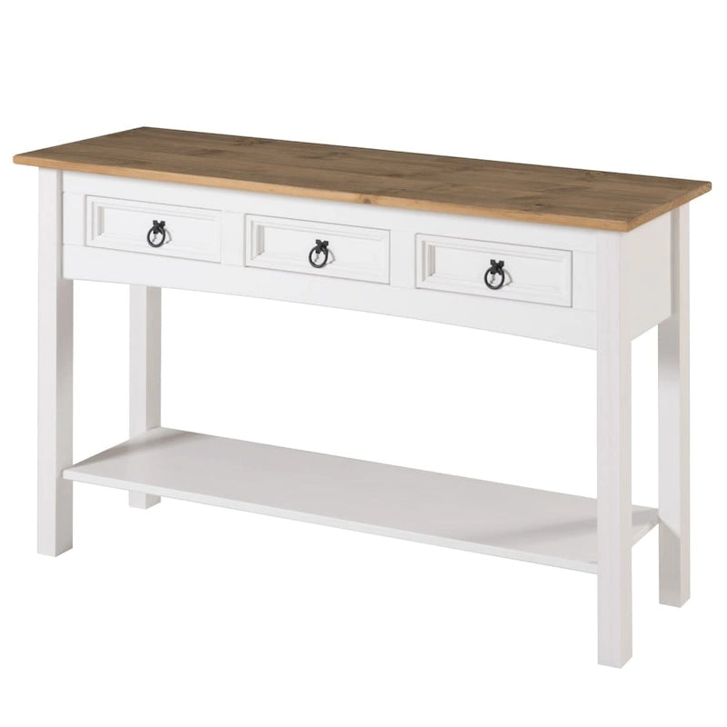 Wood Hall Table Console 3 Drawers