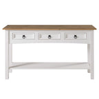Wood Hall Table Console 3 Drawers