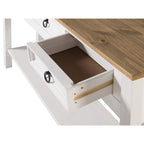 Wood Hall Table Console 3 Drawers