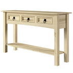Wood Hall Table Console 3 Drawers
