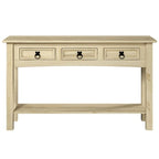 Wood Hall Table Console 3 Drawers