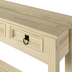 Wood Hall Table Console 3 Drawers