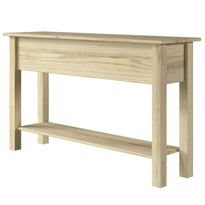 Wood Hall Table Console 3 Drawers