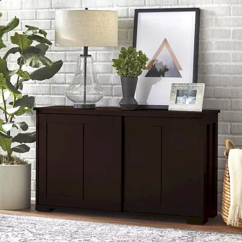 & Sliding Door Stackable Buffet/Sideboard