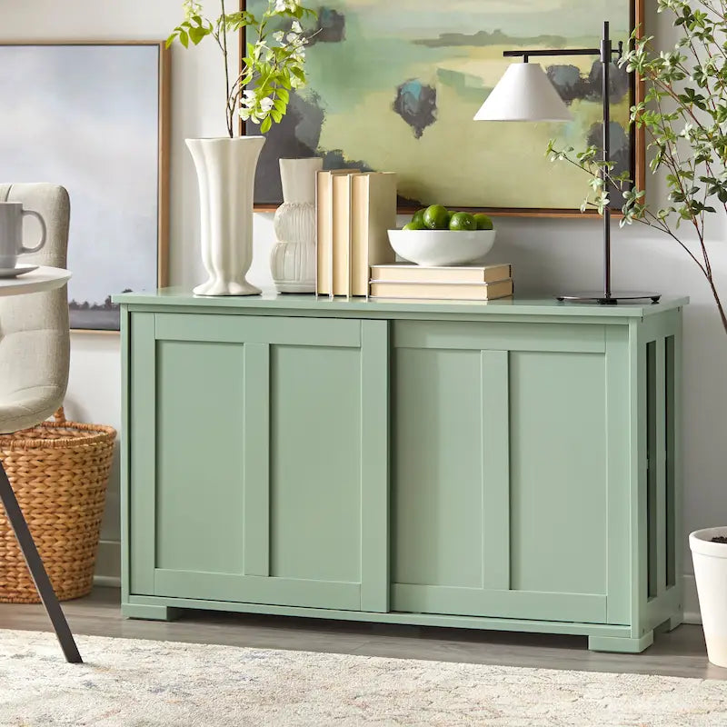 & Sliding Door Stackable Buffet/Sideboard