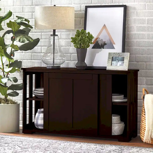 & Sliding Door Stackable Buffet/Sideboard