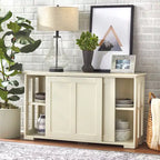& Sliding Door Stackable Buffet/Sideboard
