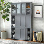 & Sliding Door Stackable Buffet/Sideboard