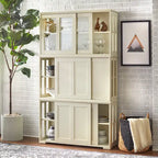 & Sliding Door Stackable Buffet/Sideboard