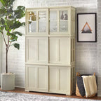 & Sliding Door Stackable Buffet/Sideboard