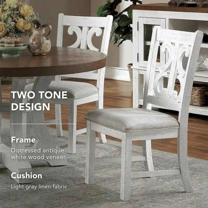 Farmhouse Wood Dining Chairs ( 2) by of