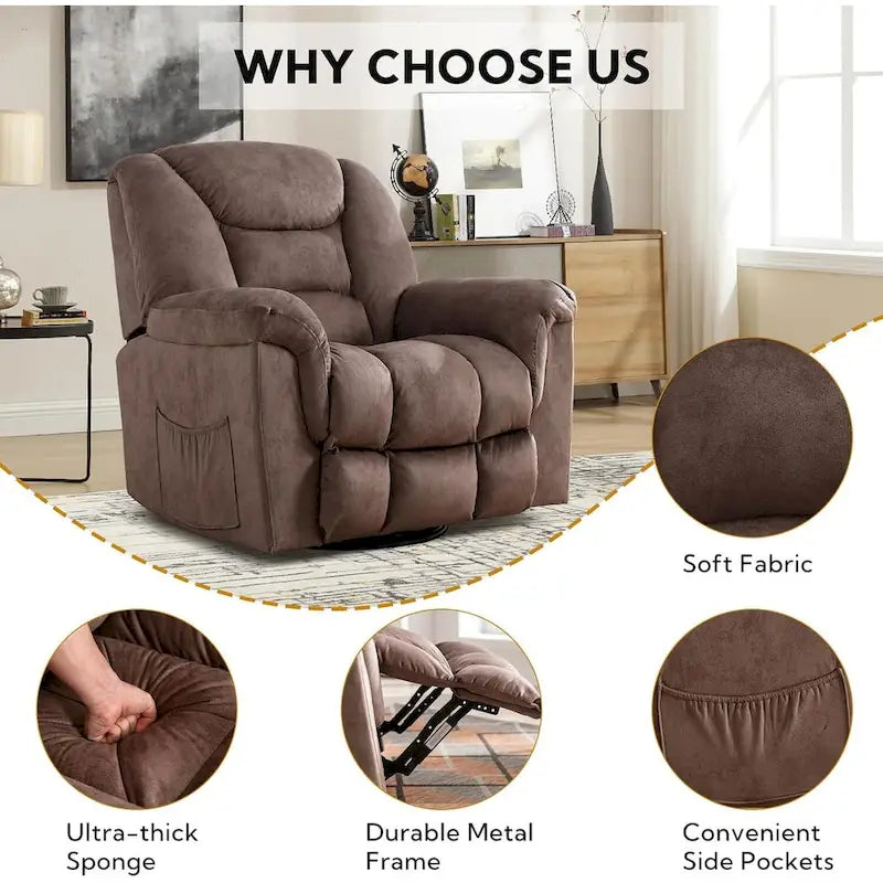 Recliner Chair Manual 360 for Living Room