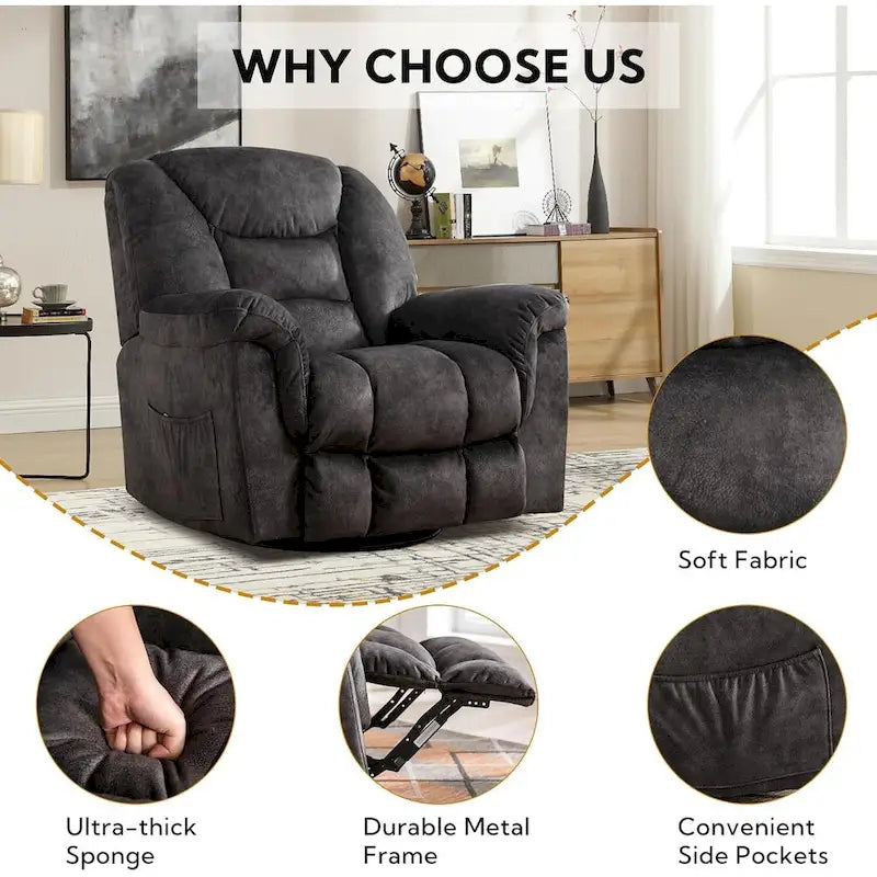 Recliner Chair Manual 360 for Living Room
