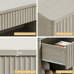 2 Nightstand with 1 Drawer and Storage