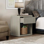 2 Nightstand with 1 Drawer and Storage