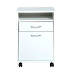 24 Mobile Printer Cart with 2 Drawers, White