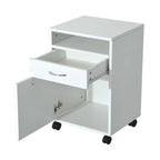 24 Mobile Printer Cart with 2 Drawers, White