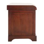 Brown Storage Basket Bench - 33.5 x 16.1 x 19.9 - 34Wx16Dx20H