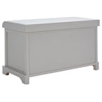 Brown Storage Basket Bench - 33.5 x 16.1 x 19.9 - 34Wx16Dx20H