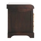 Brown Storage Basket Bench - 33.5 x 16.1 x 19.9 - 34Wx16Dx20H