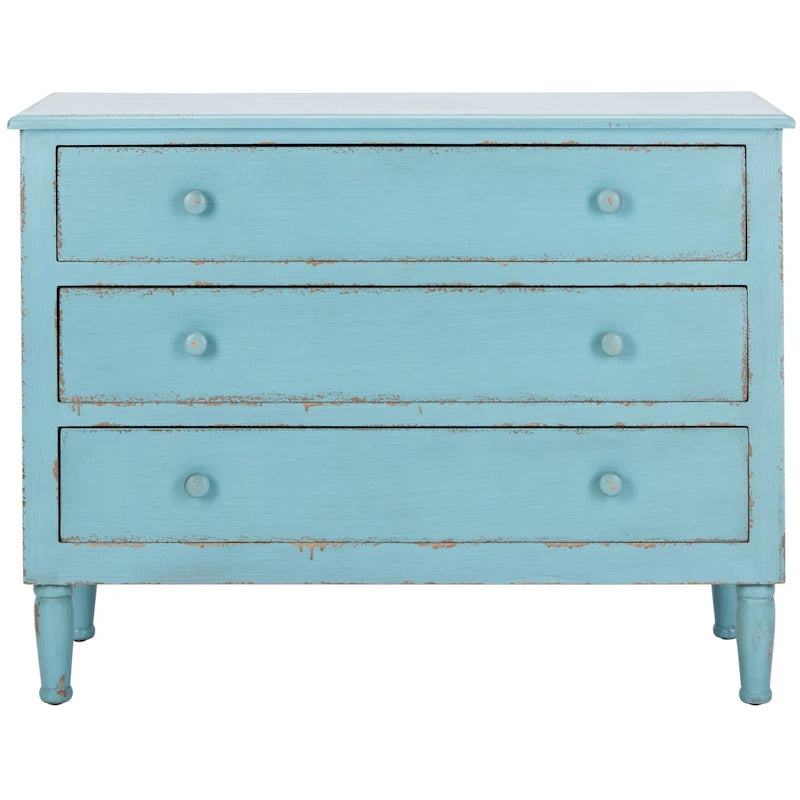 Blue 3-Drawer Storage Chest