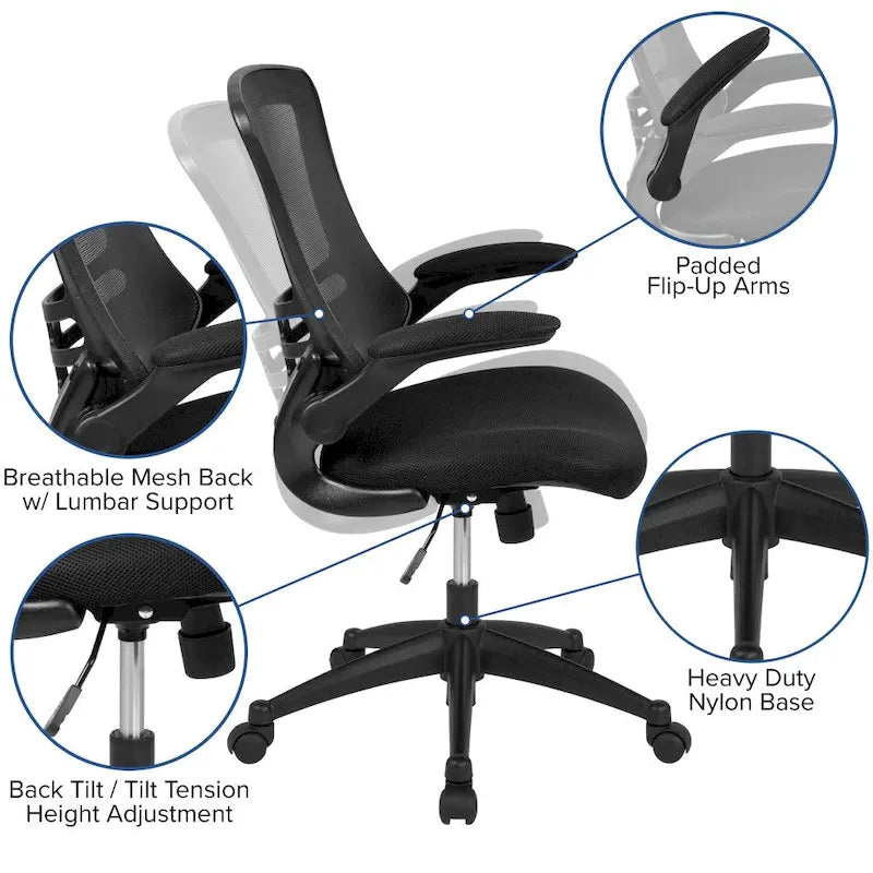 Mid- Mesh Task Chair with -Up