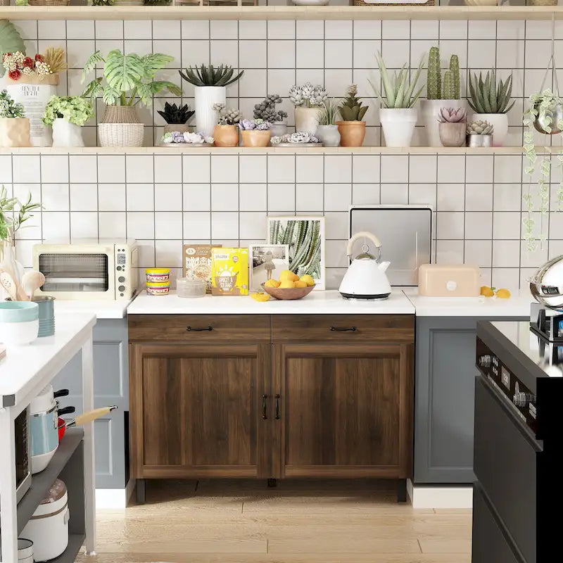 Kitchen Island - and Your Space Buffet Table - 47.2X23.6X33.5