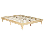 12 Inch Wood Bed Style,Natural Finish