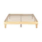 12 Inch Wood Bed Style,Natural Finish