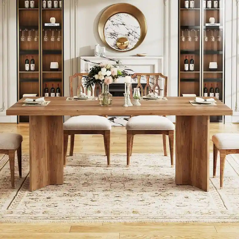 63 Inches Kitchen Dinner Table for Dining Room