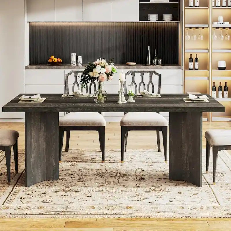 63 Inches Kitchen Dinner Table for Dining Room