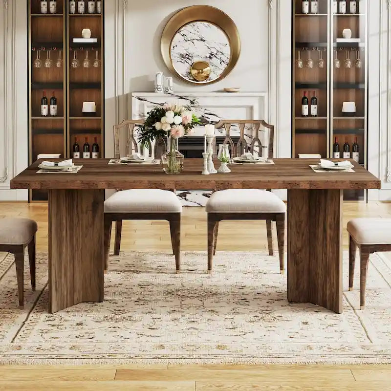63 Inches Kitchen Dinner Table for Dining Room