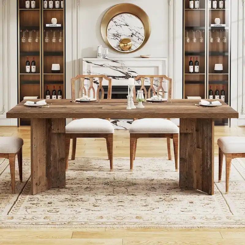 63 Inches Kitchen Dinner Table for Dining Room