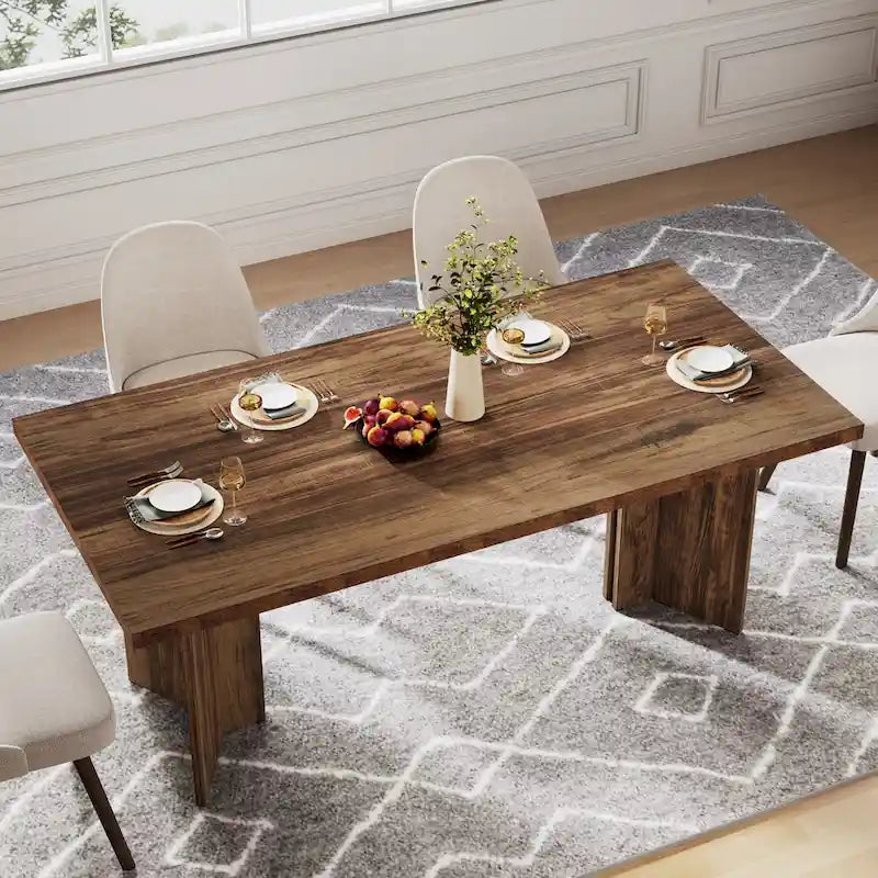 63 Inches Kitchen Dinner Table for Dining Room