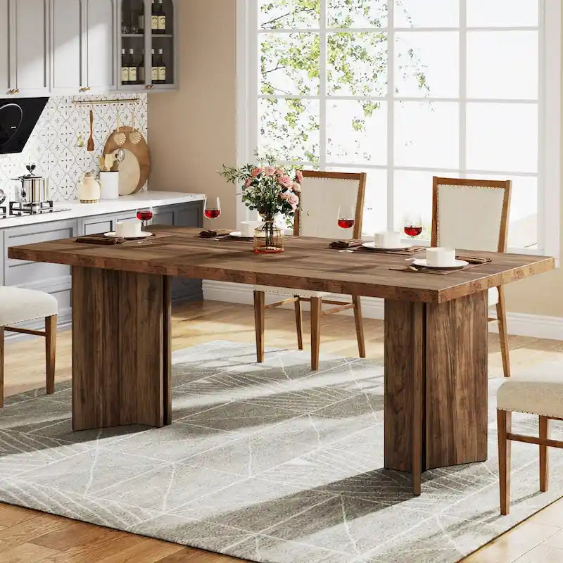 63 Inches Kitchen Dinner Table for Dining Room
