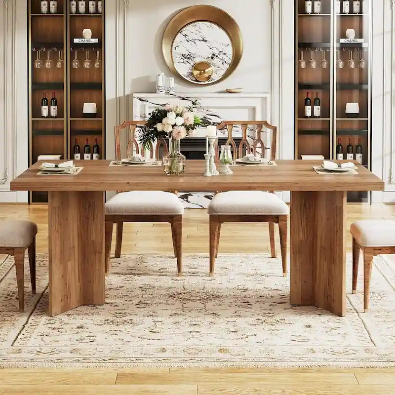 63 Inches Kitchen Dinner Table for Dining Room
