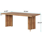 63 Inches Kitchen Dinner Table for Dining Room