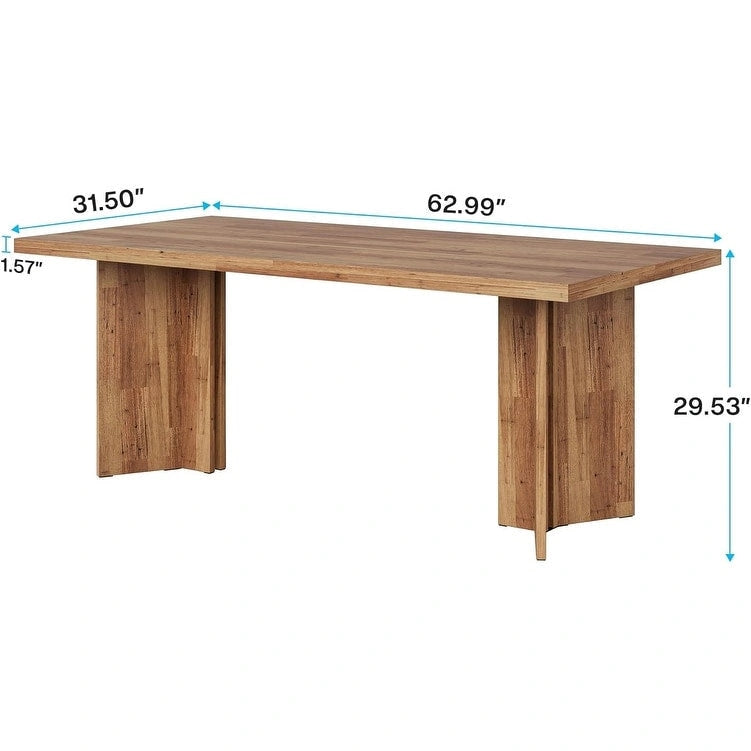 63 Inches Kitchen Dinner Table for Dining Room