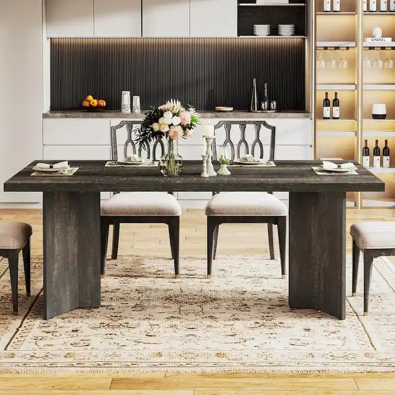 63 Inches Kitchen Dinner Table for Dining Room