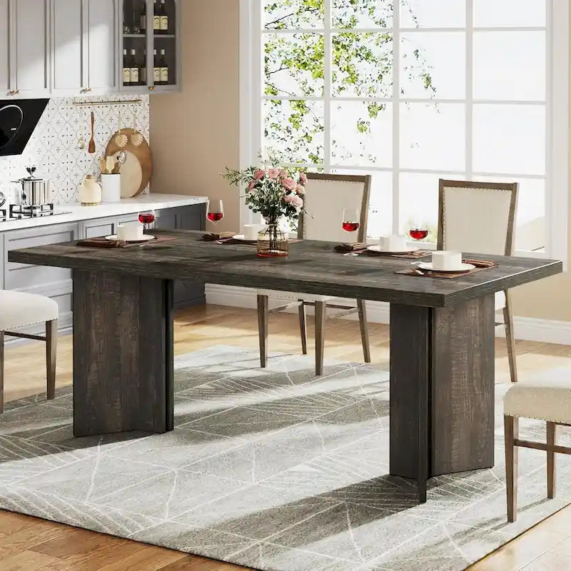 63 Inches Kitchen Dinner Table for Dining Room