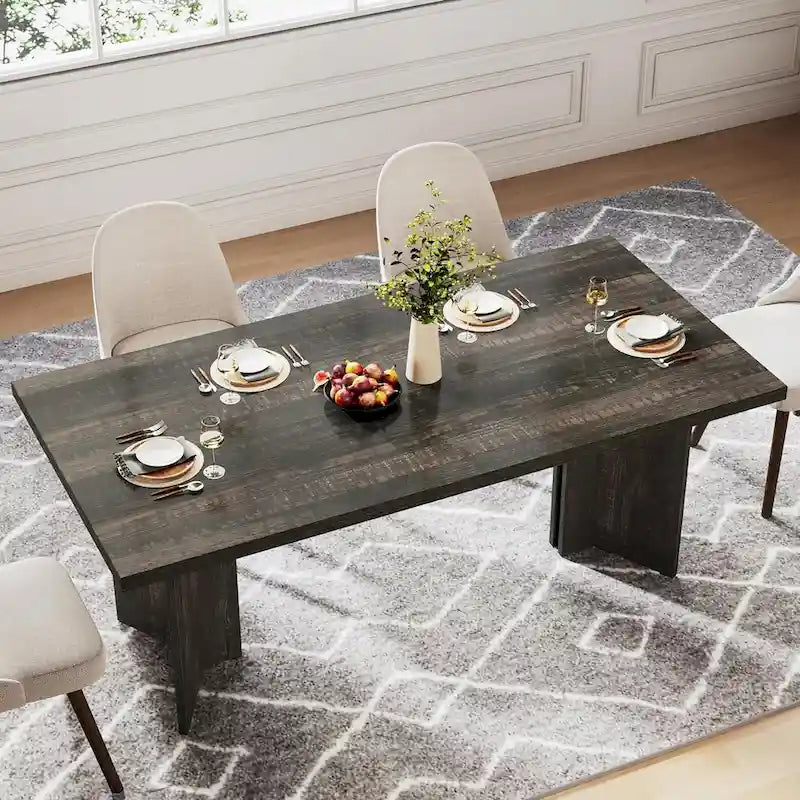 63 Inches Kitchen Dinner Table for Dining Room