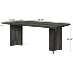 63 Inches Kitchen Dinner Table for Dining Room