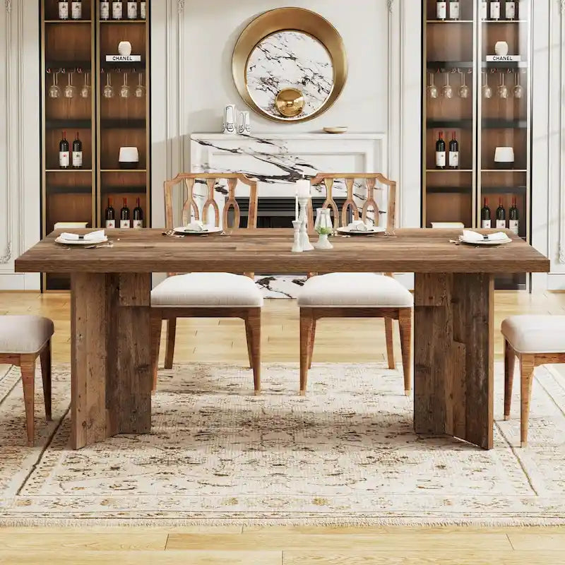 63 Inches Kitchen Dinner Table for Dining Room
