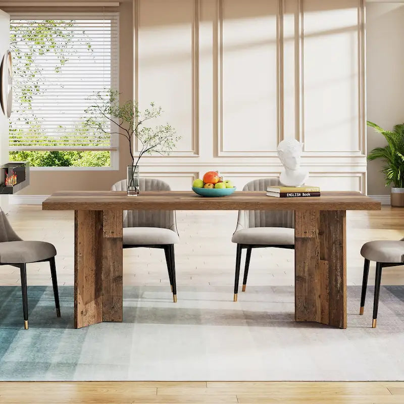 63 Inches Kitchen Dinner Table for Dining Room
