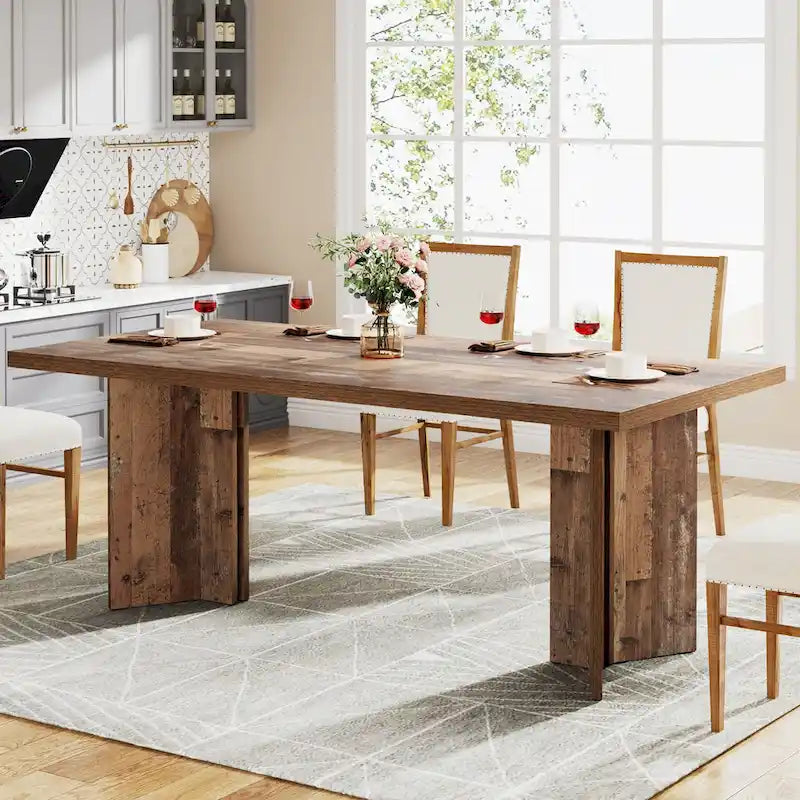 63 Inches Kitchen Dinner Table for Dining Room