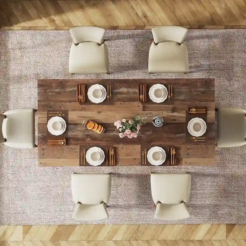 63 Inches Kitchen Dinner Table for Dining Room
