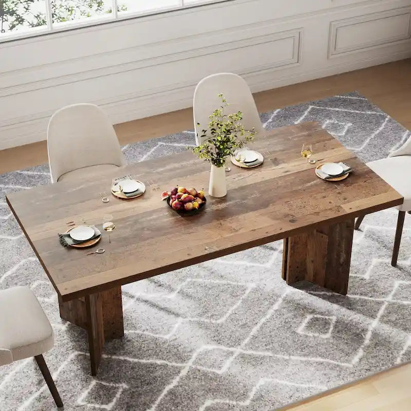 63 Inches Kitchen Dinner Table for Dining Room