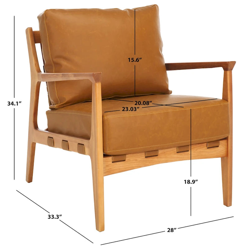 Accent Chair with Cushion (Fully Assembled) - 28 In. W x 33 In. D x 34 In. H - 28Wx33Dx34H